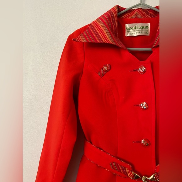 70’s Vintage Red two-piece suit - Picture 3 of 8